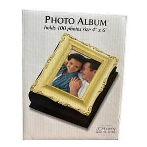 JC Penney Shiny Brass 4x6” Photo Album Holds 100 Photos *New*
